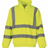 Sweat-shirt 1/4 zip haute visibilité – Image 2