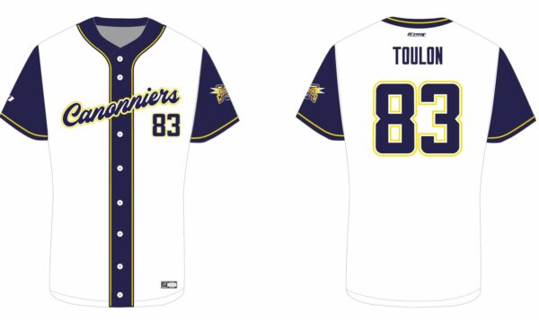 Chemise baseball tackle twill brodée Canonniers 2025 blanche