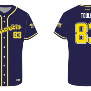 Chemise baseball tackle twill brodée Canonniers 2025 bleue