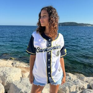 Chemise baseball tackle twill brodée Canonniers 2025 blanche