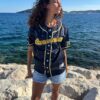 Chemise baseball tackle twill brodée Canonniers 2025 bleue – Image 5